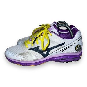 Mizuno Wave Rider 17 Running Sneakers Grey / Purple Women's 8.5W (Wide)